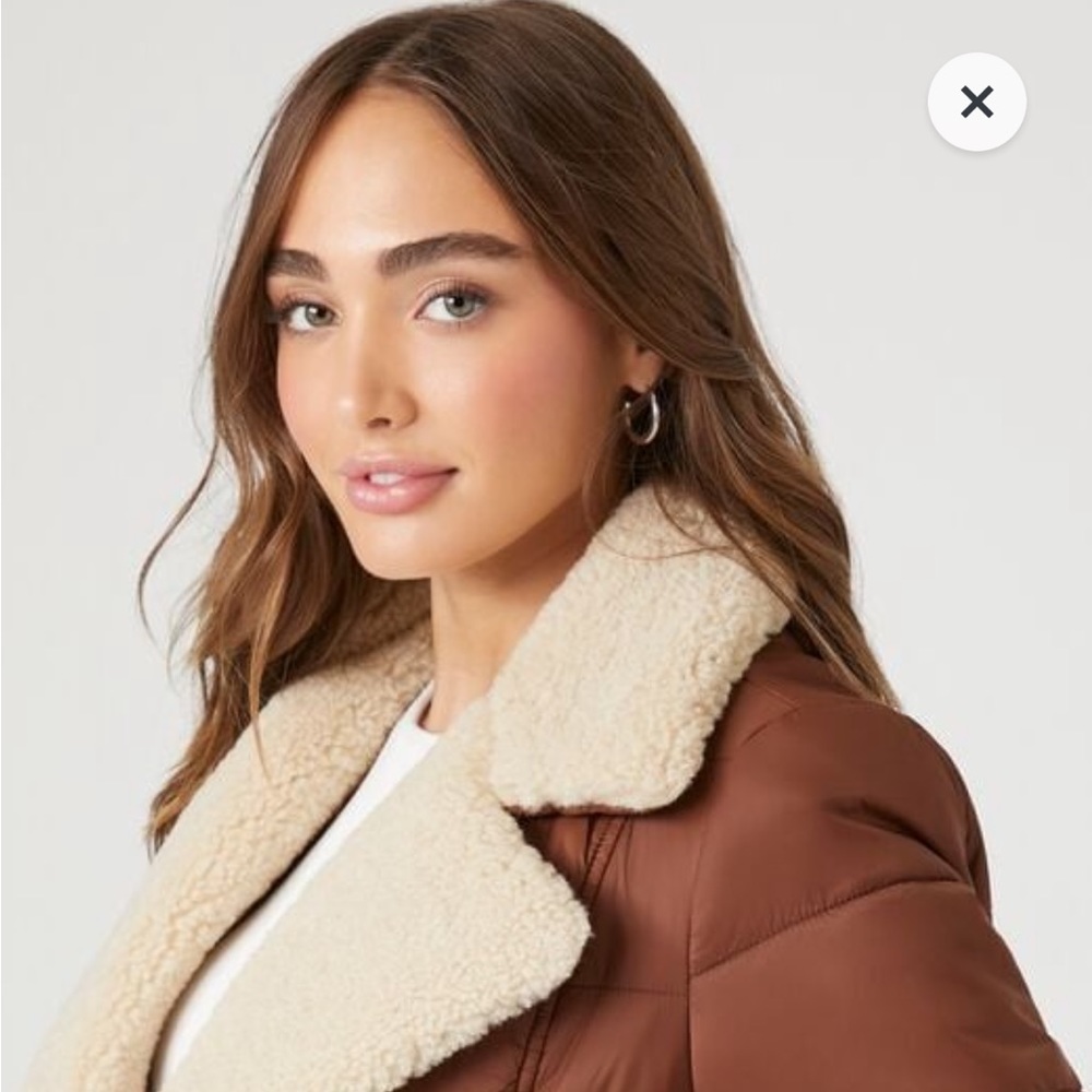 Forever 21 puffer Sherpa coat